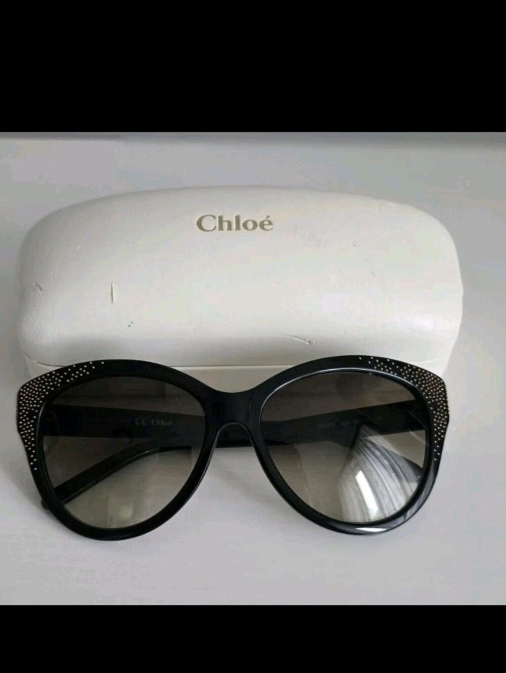 CHLOE Cateye CE 627 S 303 Khaki Sunglasses With Case - Picture 3 of 10